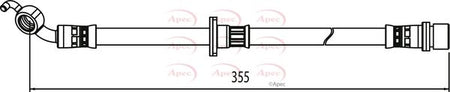 Apec HOS4075 Brake Hose - 1