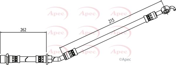Apec HOS4077 Brake Hose - 1