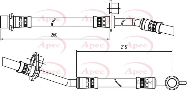 Apec HOS4078 Brake Hose - 1