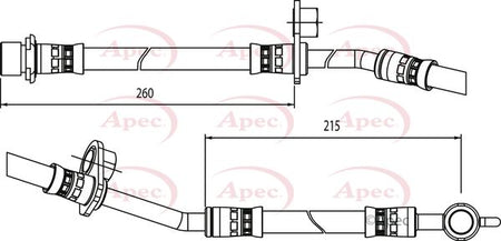 Apec HOS4078 Brake Hose - 1