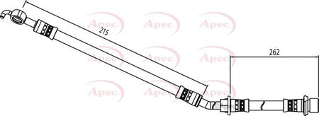 Apec HOS4079 Brake Hose - 1