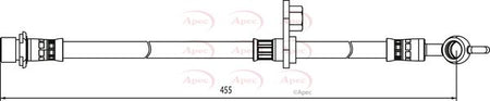 Apec HOS4083 Brake Hose - 1