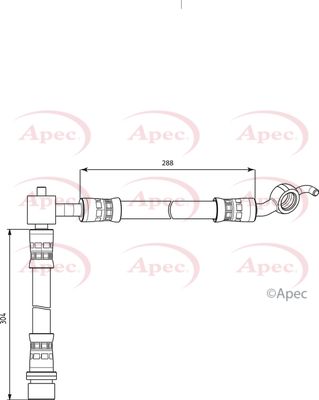 Apec HOS4086 Brake Hose - 1