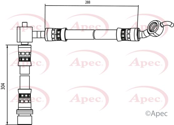 Apec HOS4087 Brake Hose - 1