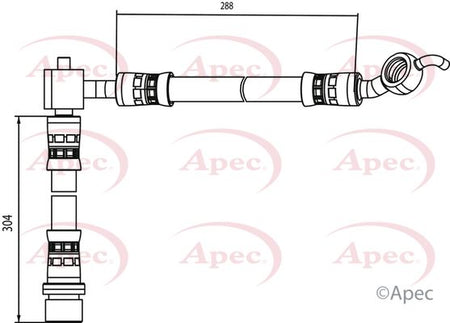 Apec HOS4087 Brake Hose - 1
