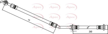Apec HOS4088 Brake Hose - 1