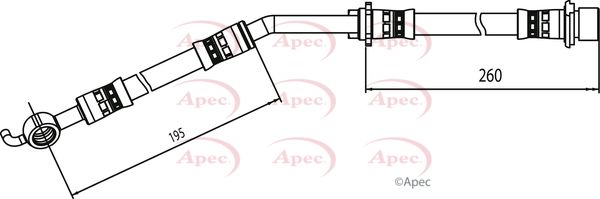 Apec HOS4089 Brake Hose - 1