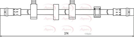 Apec HOS4103 Brake Hose - 1
