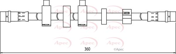 Apec HOS4104 Brake Hose - 1