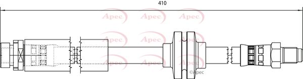 Apec HOS4106 Brake Hose - 1