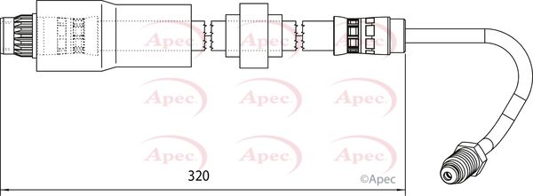 Apec HOS4119 Brake Hose - 1