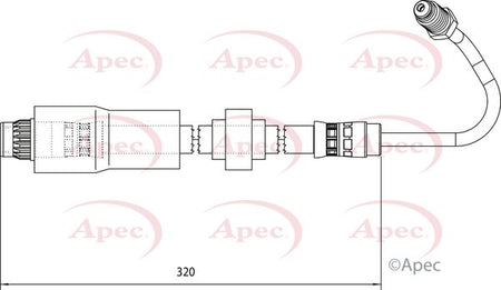 Apec HOS4120 Brake Hose - 1