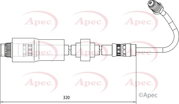 Apec HOS4120 Brake Hose - 1
