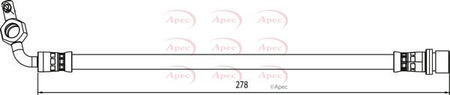 Apec HOS4124 Brake Hose - 1