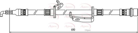 Apec HOS4126 Brake Hose - 1