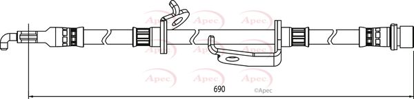 Apec HOS4126 Brake Hose - 1