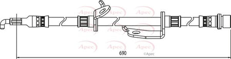 Apec HOS4127 Brake Hose - 1