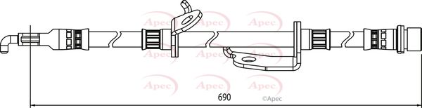 Apec HOS4127 Brake Hose - 1