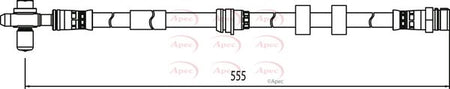 Apec HOS4135 Brake Hose - 1