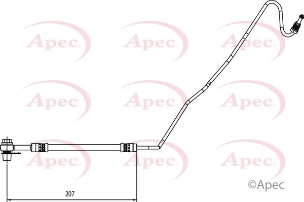 Apec HOS4137 Brake Hose - 1