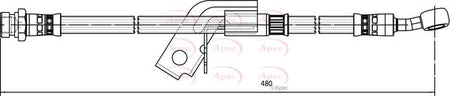 Apec HOS4140 Brake Hose - 1