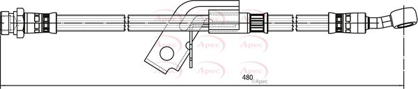 Apec HOS4140 Brake Hose - 1