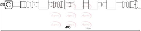 Apec HOS4144 Brake Hose - 1