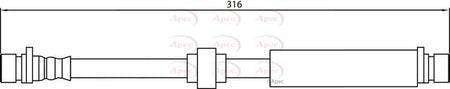 Apec HOS4150 Brake Hose - 1