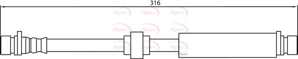 Apec HOS4150 Brake Hose - 1