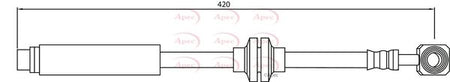 Apec HOS4151 Brake Hose - 1