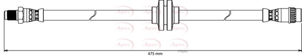 Apec HOS4158 Brake Hose - 1