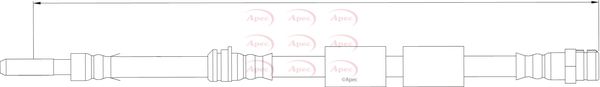 Apec HOS4162 Brake Hose - 1