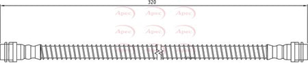 Apec HOS4165 Brake Hose - 1