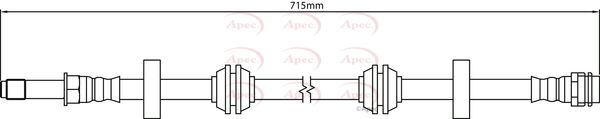 Apec HOS4172 Brake Hose - 1