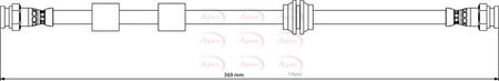 Apec HOS4173 Brake Hose - 1
