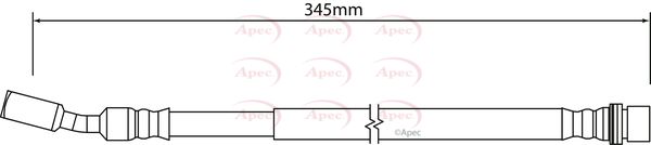 Apec HOS4176 Brake Hose - 1