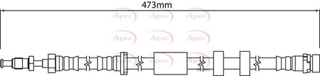Apec HOS4184 Brake Hose - 1