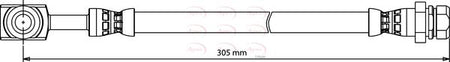 Apec HOS4193 Brake Hose - 1