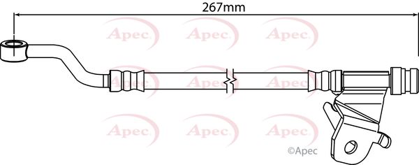 Apec HOS4203 Brake Hose - 1