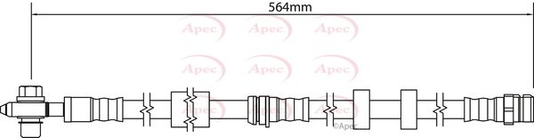 Apec HOS4293 Brake Hose - 1