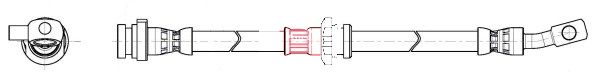 Apec HOS4325 Brake Hose - 1