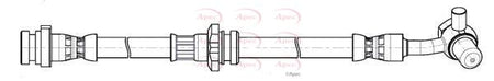 Apec HOS4436 Brake Hose - 1