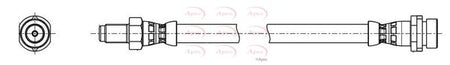 Apec HOS4441 Brake Hose - 1