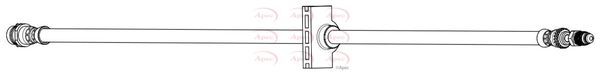Apec HOS4443 Brake Hose - 1