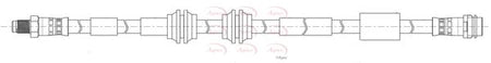 Apec HOS4460 Brake Hose - 1