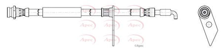 Apec HOS4470 Brake Hose - 1