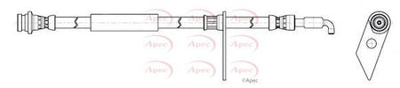 Apec HOS4471 Brake Hose - 1