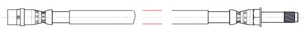 Apec HOS4538 Brake Hose - 1