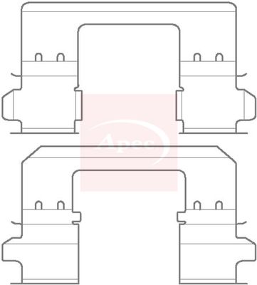 Apec KIT1145 Accessory Kit, disc brake pad - 1
