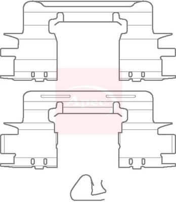 Apec KIT1148 Accessory Kit, disc brake pad - 1